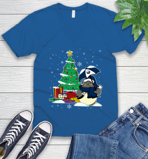 Buffalo Sabres NHL Hockey Cute Tonari No Totoro Christmas Sports V-Neck T-Shirt 5