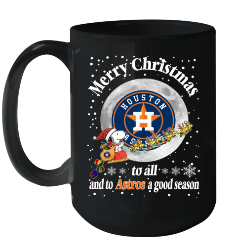 Houston Astros Merry Christmas To All And To Astros A Good Season MLB Baseball Sports Ceramic Mug 15oz