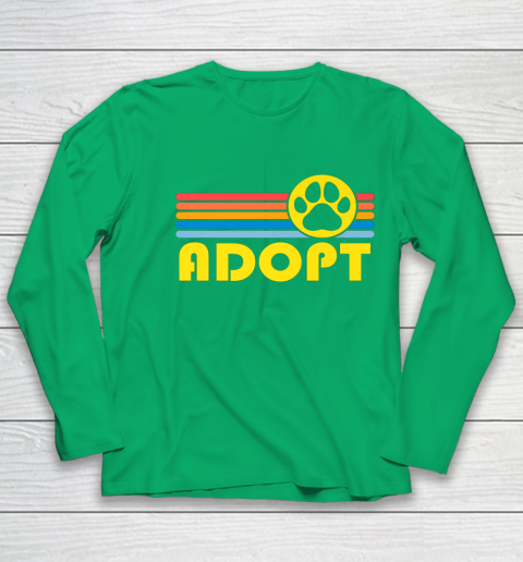 Rescue Animal Adoption Adopt Cat or Dog Vintage Retro Sunset Youth Long Sleeve 4