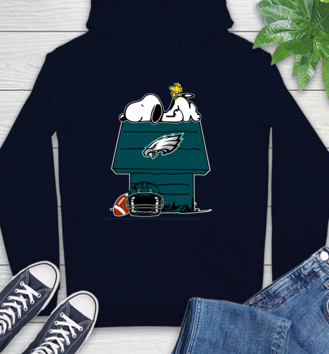Philadelphia Eagles NFL Football Snoopy Woodstock The Peanuts Movie Hoodie 4