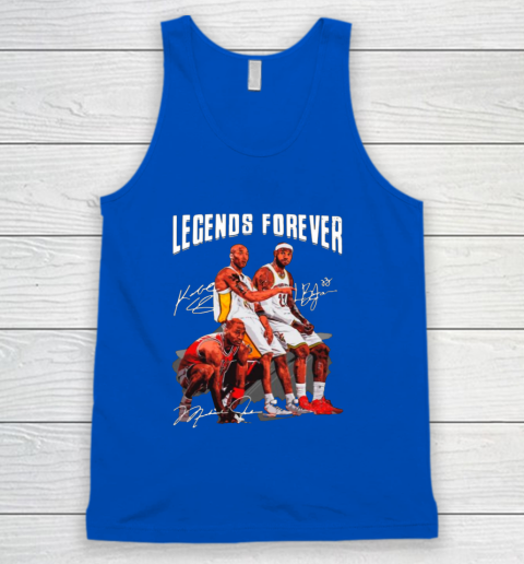 Kobe Bryant Lebron James And Michael Jordan Legends Forever Signatures Tank Top 4
