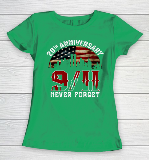 Never Forget 9 11 20th Anniversary Patriot Day 2021 Women's T-Shirt 5