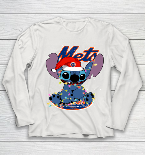 New York Mets MLB noel stitch Baseball Christmas Youth Long Sleeve 8
