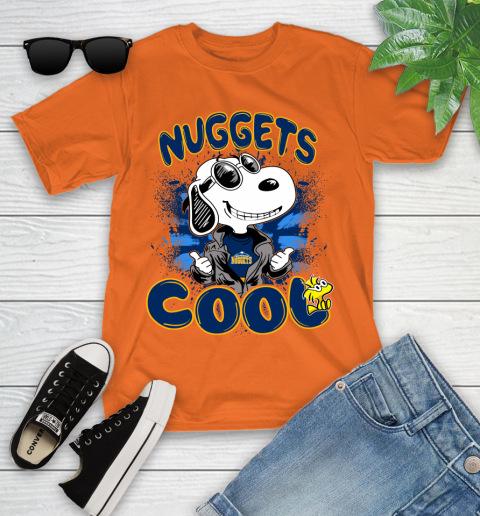 NBA Basketball Denver Nuggets Cool Snoopy Shirt Youth T-Shirt - Image 9