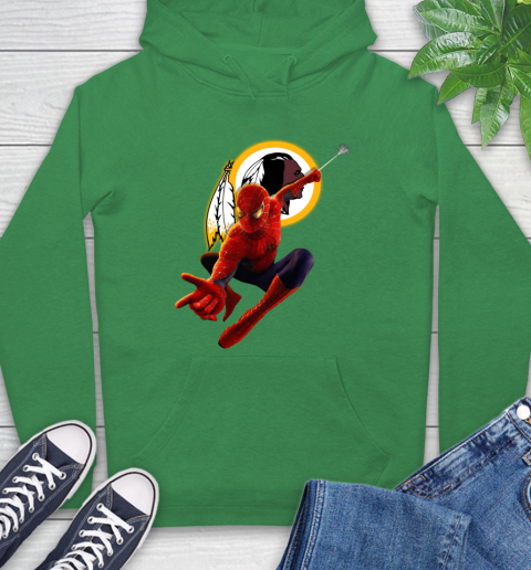 NFL Spider Man Avengers Endgame Football Washington Redskins Hoodie 8