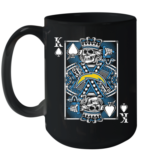 Los Angeles Chargers NFL Football The King Of Spades Death Cards Shirt Ceramic Mug 15oz