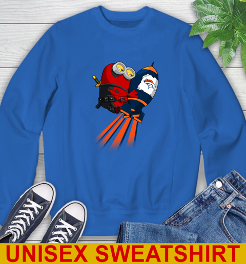 NFL Football Denver Broncos Deadpool Minion Marvel Shirt Sweatshirt 11