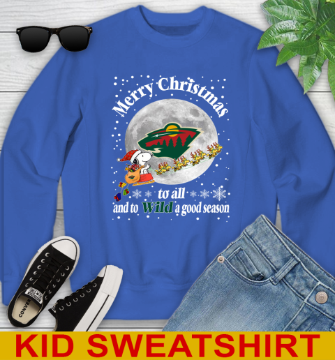 Minnesota Wild Merry Christmas To All And To Wild A Good Season NHL Hockey Sports Youth Sweatshirt 6