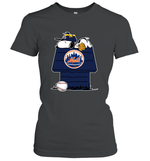 MLB New York Mets Snoopy Woodstock The Peanuts Movie Baseball T Shirt FSDoVVkjow1 ladies t shirt 20 95 151514 front black
