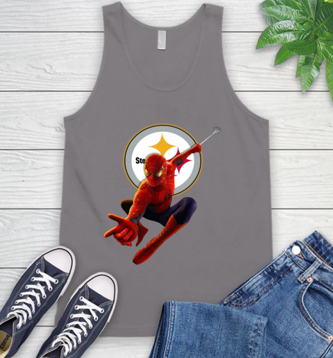 NFL Spider Man Avengers Endgame Football Pittsburgh Steelers Tank Top 7