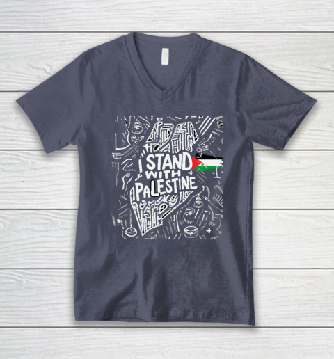 I Stand With Palestine Quote Free Palestine V-Neck T-Shirt 6