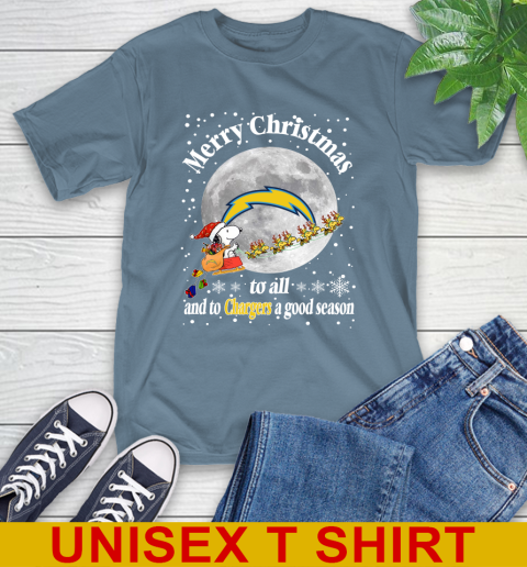 Los Angeles Chargers Merry Christmas To All And To Chargers A Good Season NFL Football Sports T-Shirt 8