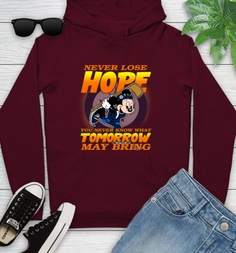 Winnipeg Jets NHL Hockey ootball Mickey Disney Never Lose Hope Youth Hoodie 7