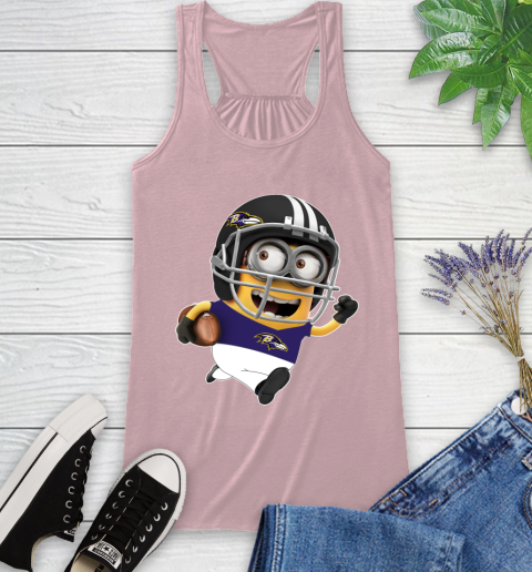 NFL Baltimore Ravens Minions Disney Football Sports Racerback Tank 11