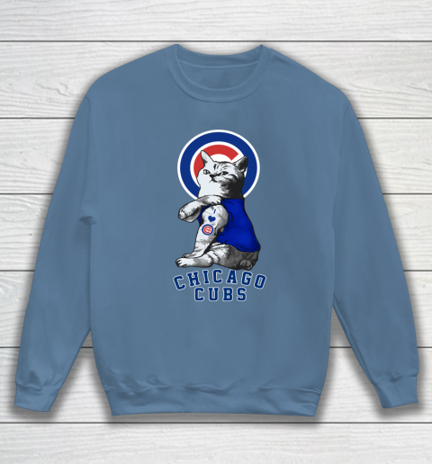 MLB Baseball My Cat Loves Chicago Cubs Sweatshirt 6