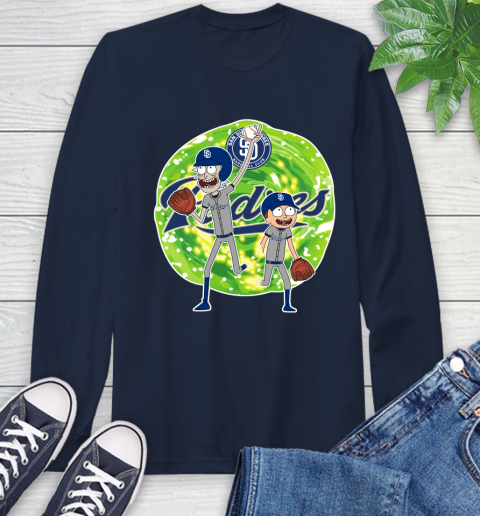 MLB San Diego Padres Rick And Morty Baseball Sports Long Sleeve T-Shirt 4