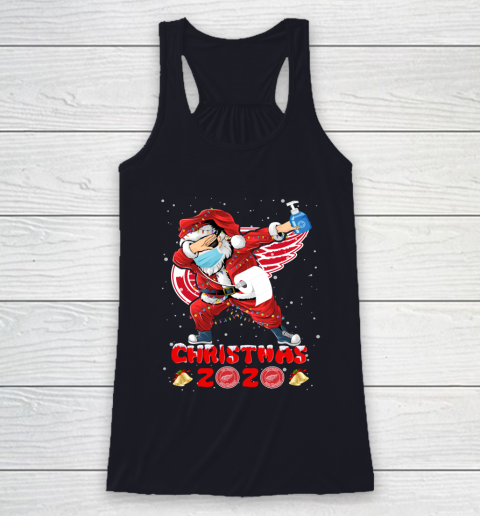 Detroit Red Wings Funny Santa Claus Dabbing Christmas 2020 NHL Racerback Tank 7