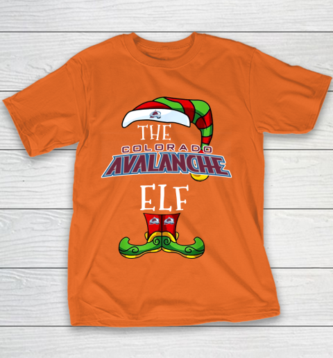 Colorado Avalanche Christmas ELF Funny NHL Youth T-Shirt 4