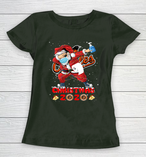 Baltimore Orioles Funny Santa Claus Dabbing Christmas 2020 MLB Women's T-Shirt 4