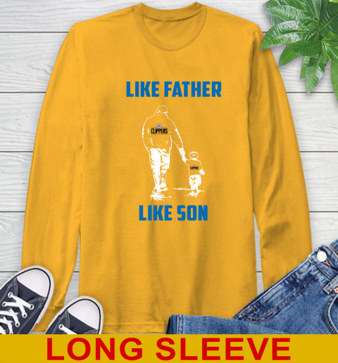 LA Clippers NBA Basketball Like Father Like Son Sports Long Sleeve T-Shirt 2