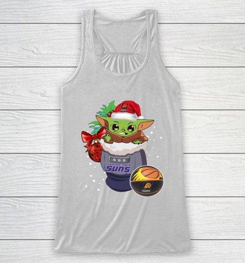 Phoenix Suns Christmas Baby Yoda Star Wars Funny Happy NBA Racerback Tank 2