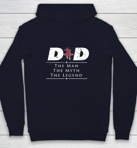 Houston Rockets NBA Basketball Dad The Man The Myth The Legend Youth Hoodie 2