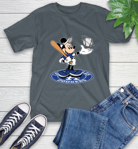 MLB Baseball Los Angeles Dodgers Cheerful Mickey Disney Shirt T-Shirt 7