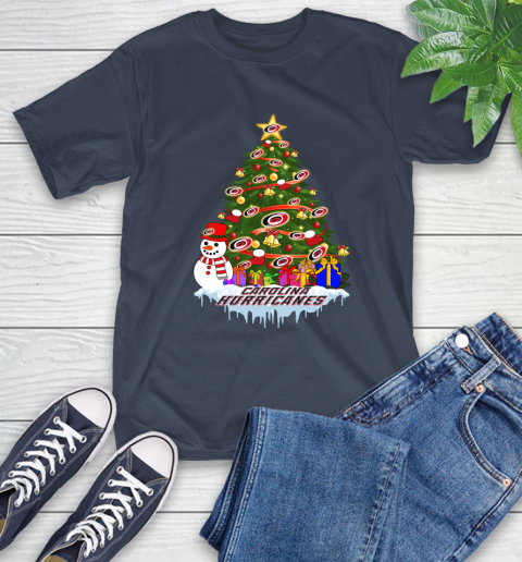 Carolina Hurricanes Merry Christmas NHL Hockey Sports T-Shirt 4