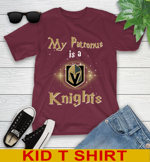 NHL Hockey Harry Potter My Patronus Is A Vegas Golden Knights Youth T-Shirt 5