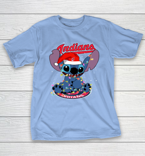 Cleveland Indians MLB noel stitch Baseball Christmas T-Shirt 8