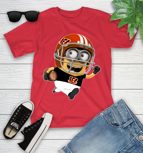 NFL Cincinnati Bengals Minions Disney Football Sports Youth T-Shirt 10