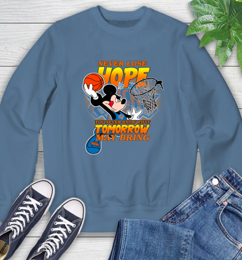 New York Knicks NBA Basketball Mickey Disney Never Lose Hope Sweatshirt 8