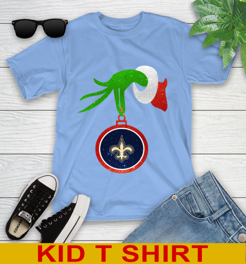 New Orleans Saints Grinch Merry Christmas NFL Football Youth T-Shirt 11