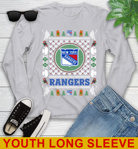 New York Rangers Merry Christmas NHL Hockey Loyal Fan Youth Long Sleeve 5