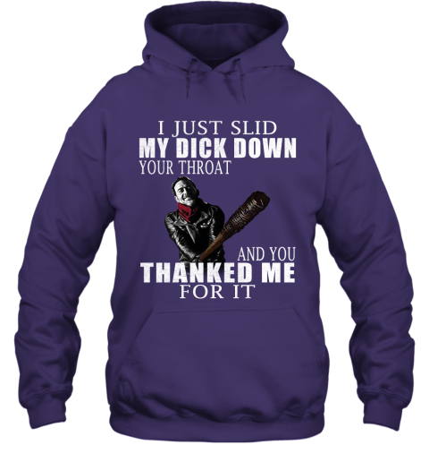 egns i just slid my dick down your throat the walking dead shirts hoodie 23 front purple