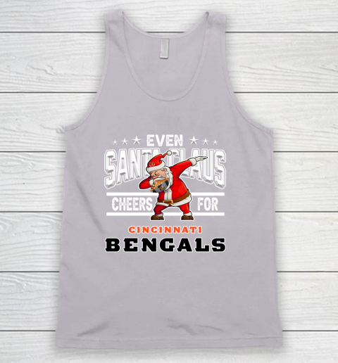 Cincinnati Bengals Even Santa Claus Cheers For Christmas NFL Tank Top 3