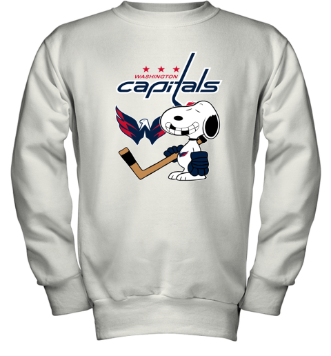 Washington Capitals Ice Hockey Broken Teeth Snoopy NHL Youth Sweatshirt