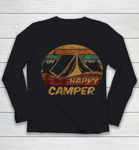 Camping Gifts Happy Camper Campsite Scout Lovers Camp Youth Long Sleeve