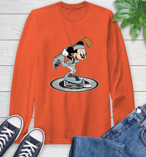 NHL Hockey Los Angeles Kings Cheerful Mickey Disney Shirt Long Sleeve T-Shirt 5