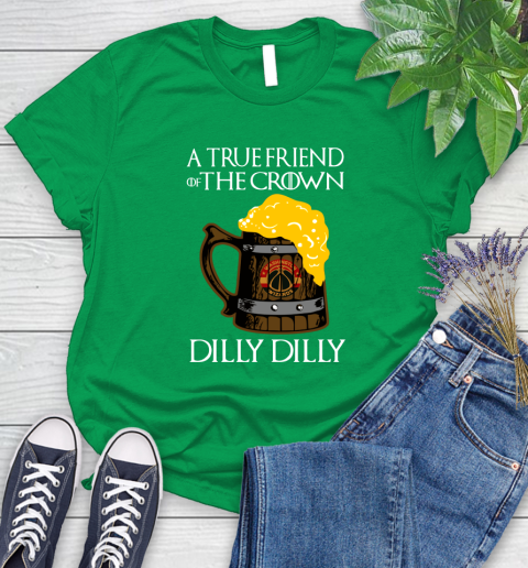 NBA Washington Wizards A True Friend Of The Crown Game Of Thrones Beer Dilly Dilly Basketball Women's T-Shirt 9