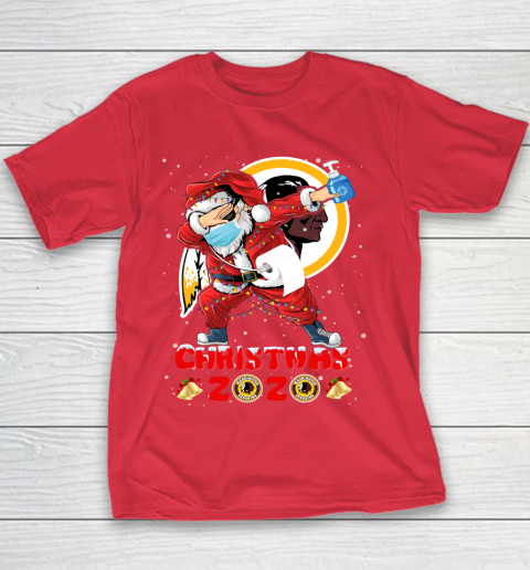 Washington Redskins Funny Santa Claus Dabbing Christmas 2020 NFL Youth T-Shirt 7
