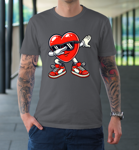 Dabbing Heart Funny Gifts Valentines Day T-Shirt 6