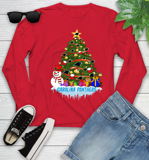Carolina Panthers Merry Christmas NFL Football Sports Youth Long Sleeve 11
