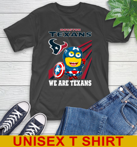 NFL Football Houston Texans Captain America Marvel Avengers Minion Shirt T-Shirt