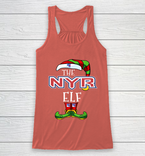 New York Rangers Christmas ELF Funny NHL Racerback Tank 3