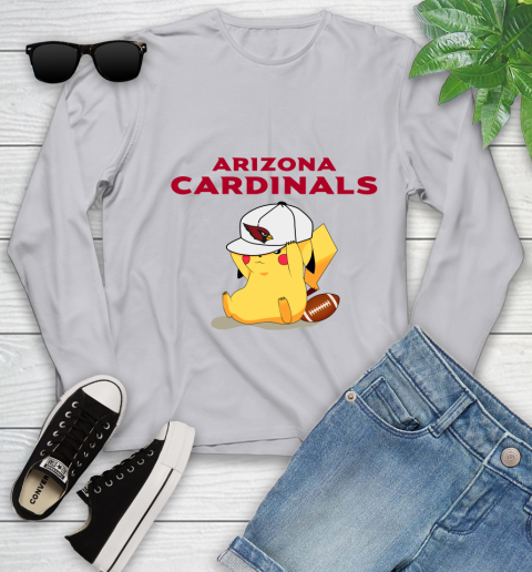 NFL Pikachu Football Sports Arizona Cardinals Youth Long Sleeve 5