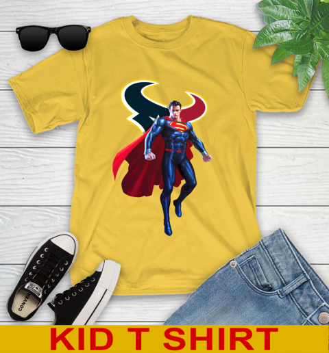 NFL Superman DC Sports Football Houston Texans Youth T-Shirt 8