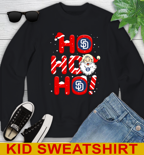 San Diego Padres MLB Baseball Ho Ho Ho Santa Claus Merry Christmas Shirt Youth Sweatshirt
