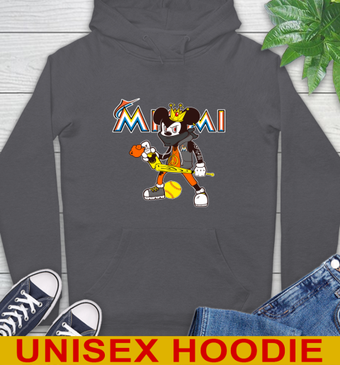 Miami Marlins MLB Baseball Mickey Peace Sign Sports Hoodie 7