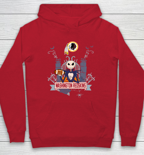 NFL Washington Redskins Football Jack Skellington Halloween Hoodie 7